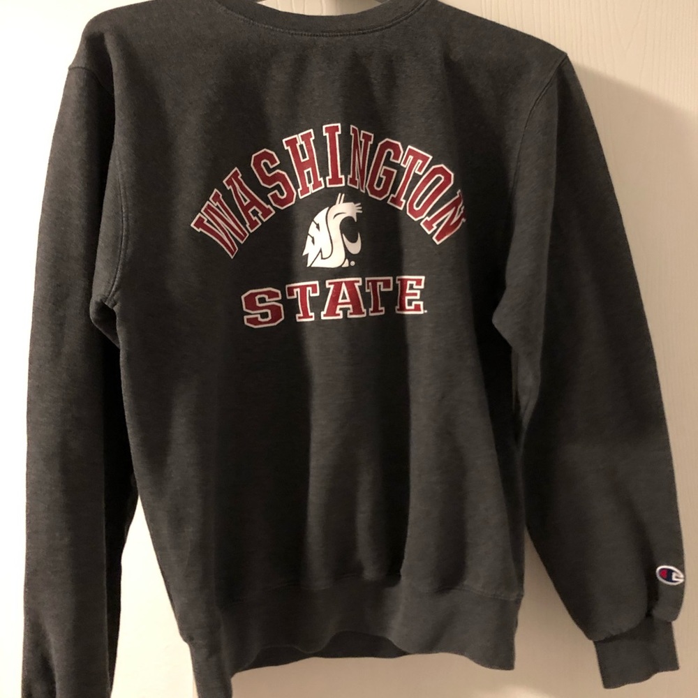 Grey Washington State University (WSU) crew neck